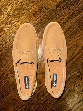 Sperry Men’s Light Tan Suede Moc Toe Boat Shoes